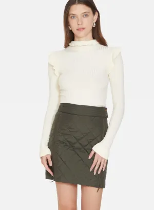 Marie Oliver - Jette Quilted Mini Skirt - Army