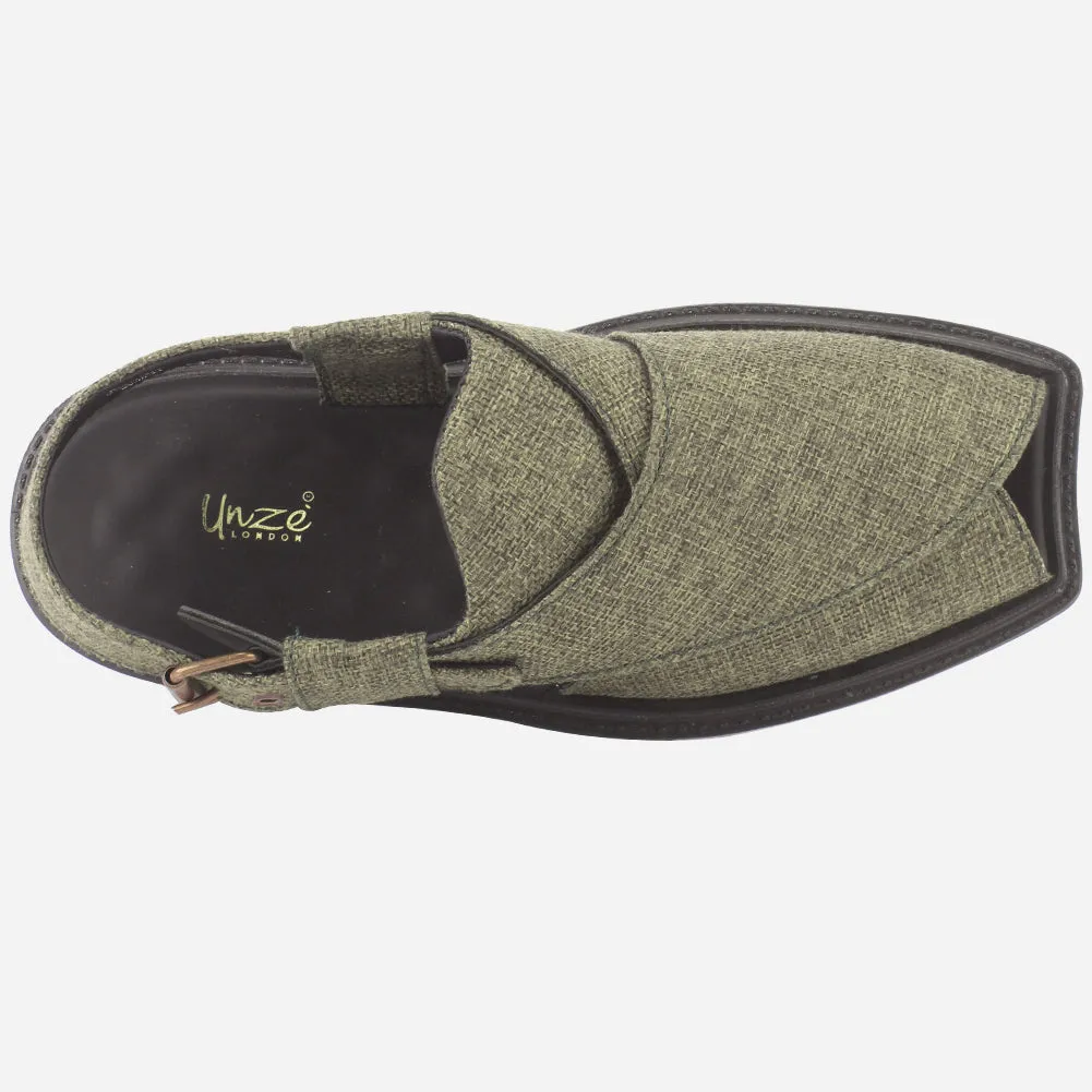 Men's "SIDIQ" Leather Flat Peshawari Sandals