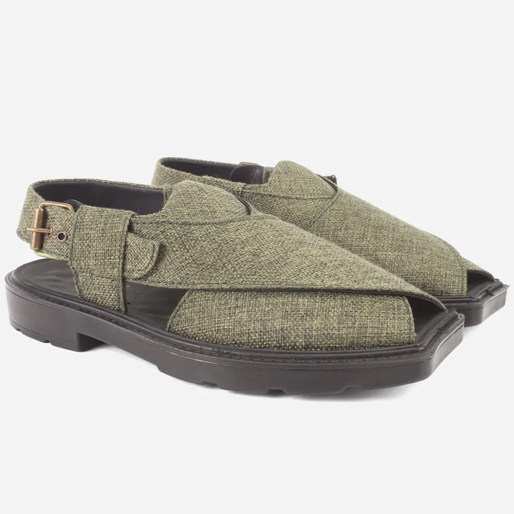 Men's "SIDIQ" Leather Flat Peshawari Sandals