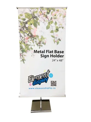 Metal Flat Base Sign Holder