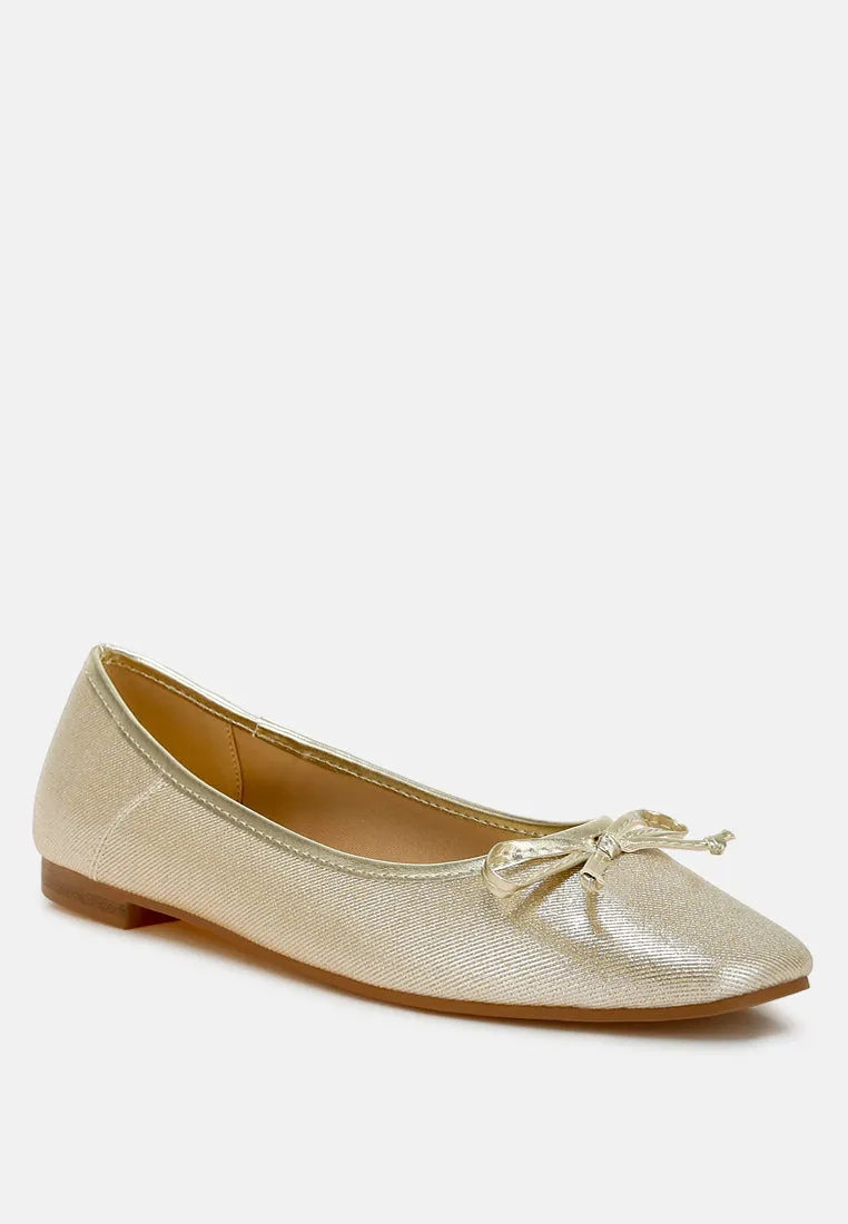 Metallic Ballet Flats By MODE