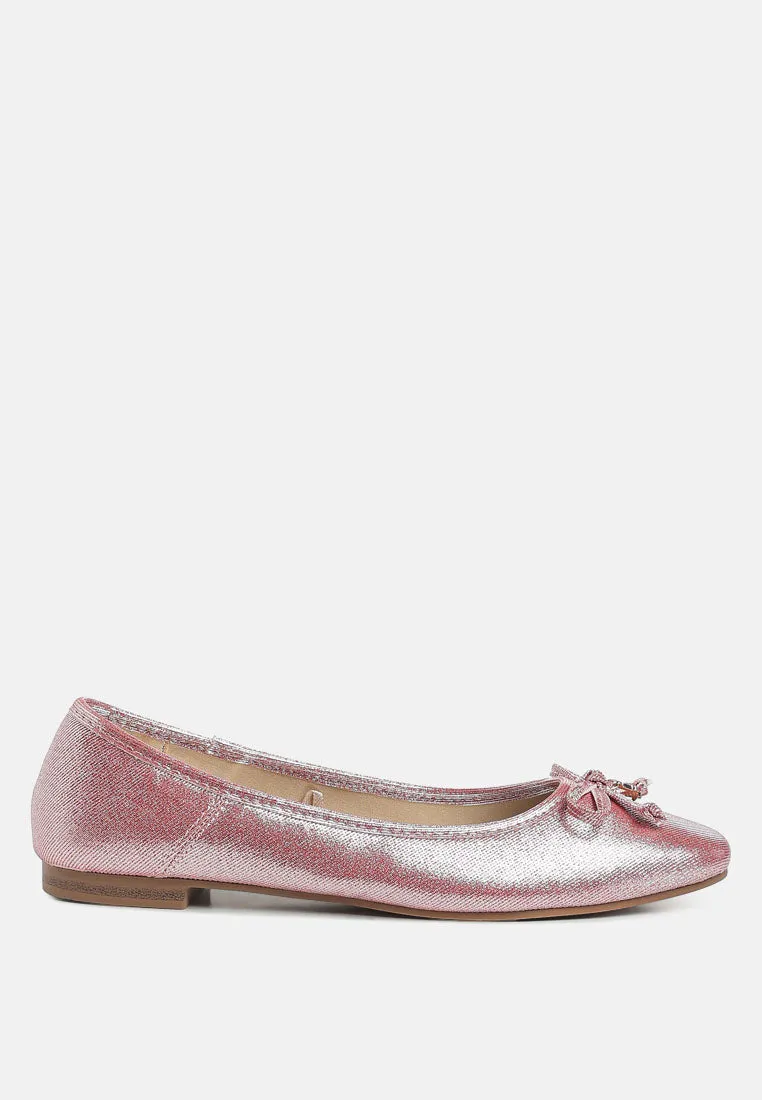 Metallic Ballet Flats By MODE