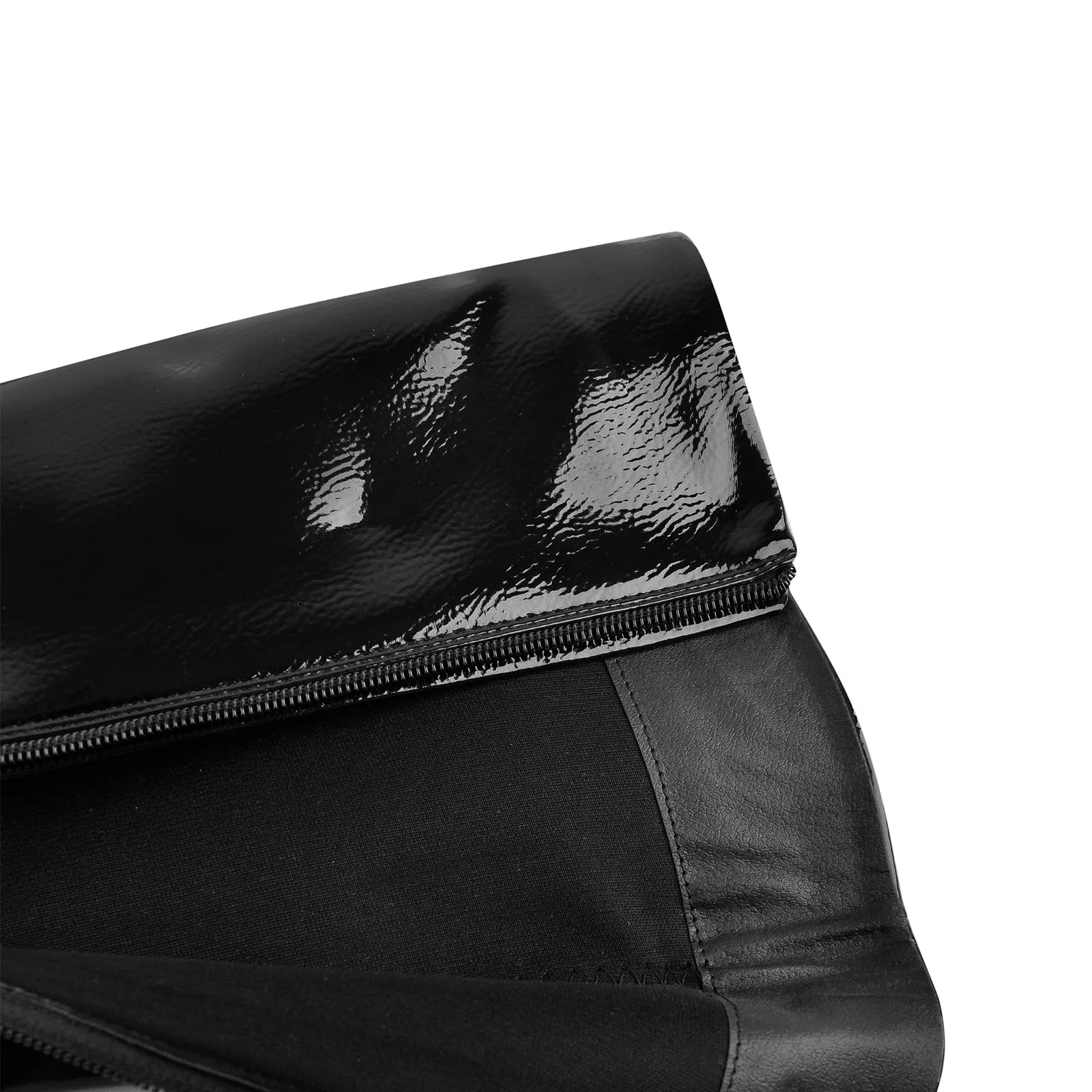Missheel Square Toe Chunky Heel Boots