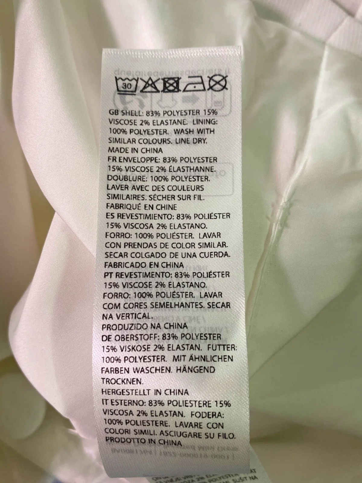 NA-KD White Woven Double Breasted Mini Dress EU 36 uk 8