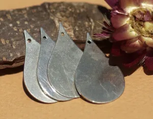 Nickel Silver Pointed Teardrop with Hole Blank Shape for Stamping Texturing Soldering Blanks Polished