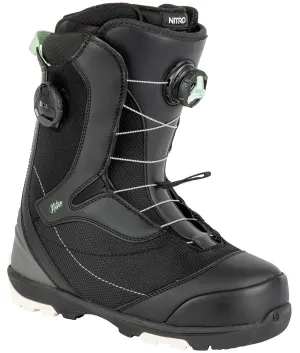 Nitro Cypress Dual Boa Womens Snowboard Boots Black Mint