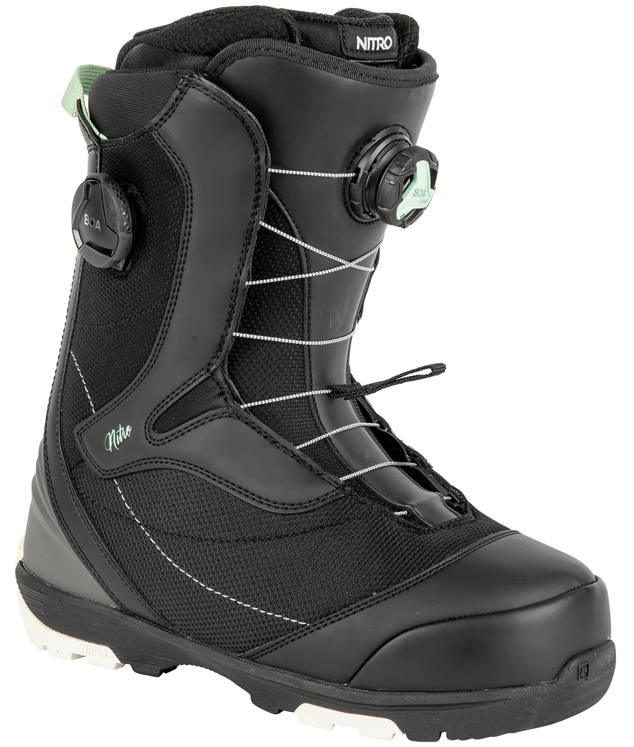 Nitro Cypress Dual Boa Womens Snowboard Boots Black Mint