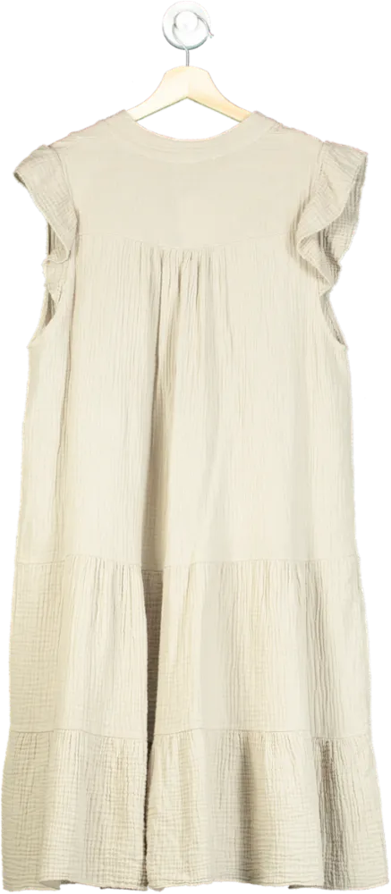 No1 George Street Beige Sleeveless Tiered Dress