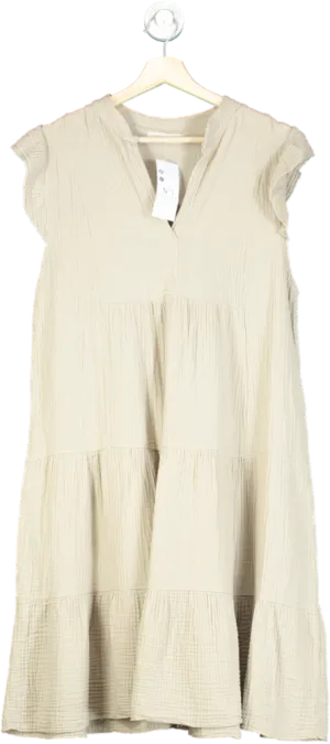 No1 George Street Beige Sleeveless Tiered Dress