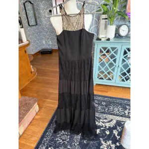 NWT Ali &amp; Jay Women’s Black Lace Panel Maxi Dress Sz. S