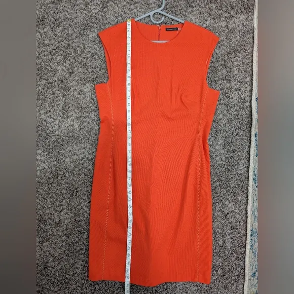 NWT Josie Natori Orange Sleeveless Tailored Mini Dress