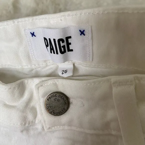 PAIGE Kylie Crop White Jeans