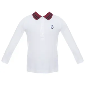 Patachou White Long Sleeved Polo Shirt