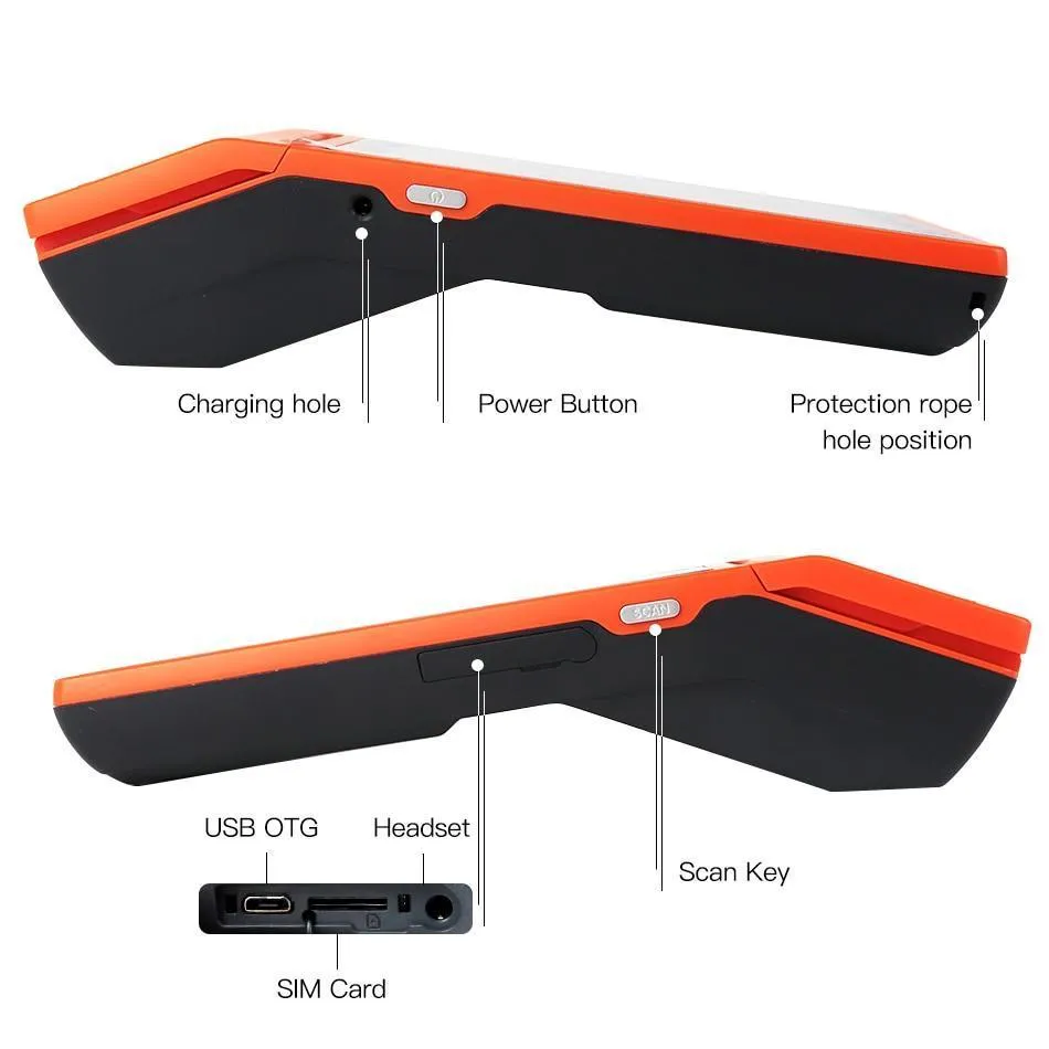 PDA POS Android Terminal and Thermal Receipt Bluetooth Printer