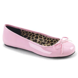 Pleaser Pink Label Anna-01 Flat-Baby Pink-Size 14-Clearance
