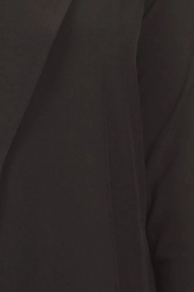Plus Size In Town Sheer Split Sides Black Jacket