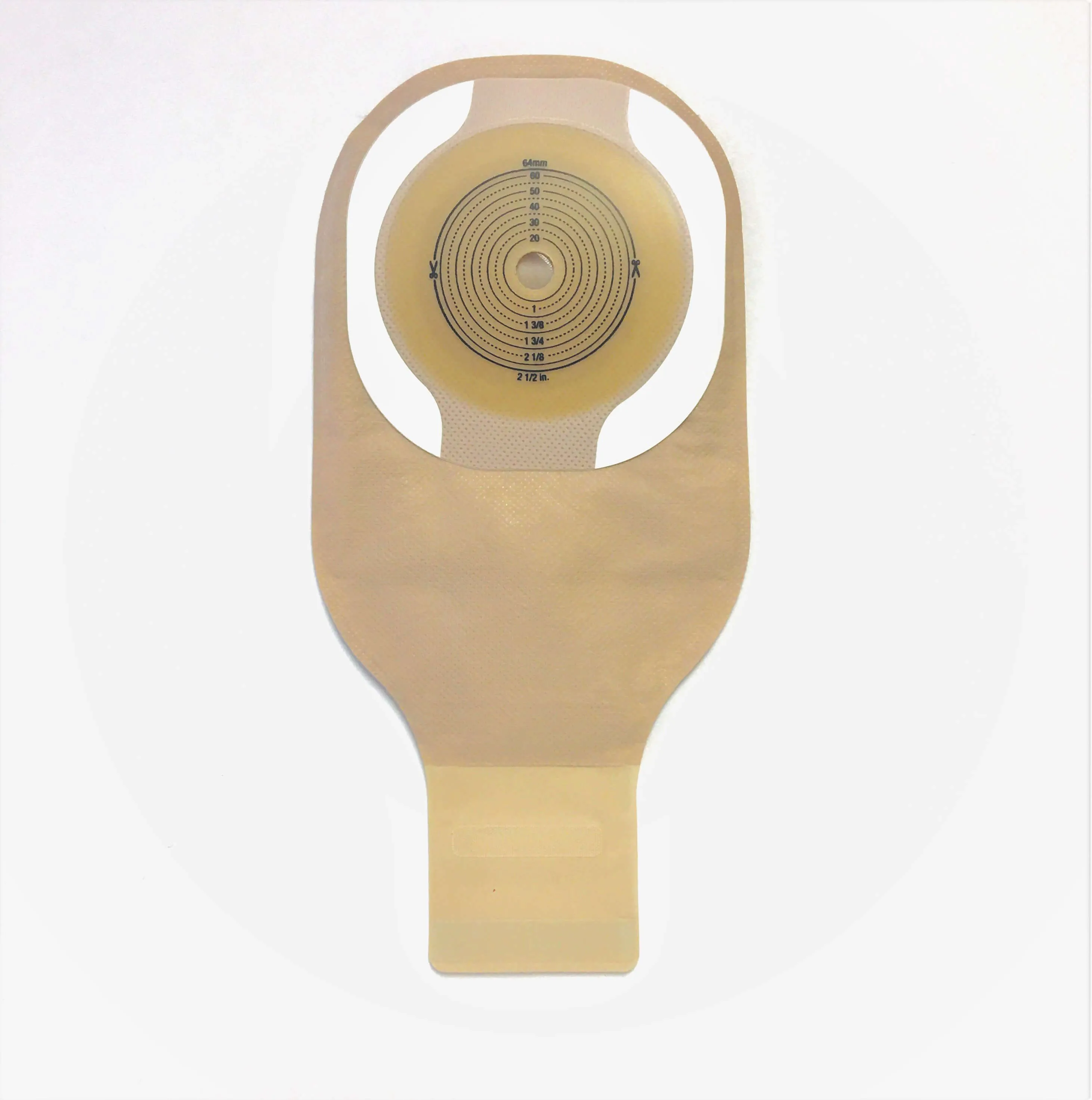 Premier One-Piece Drainable Ostomy Pouch with CeraPlus Flat Barrier (Beige)