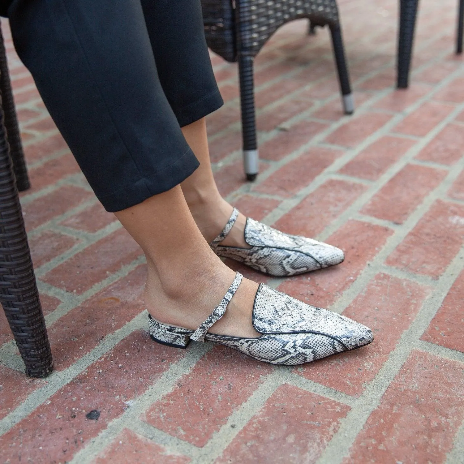 Python Pointed Loafer   Twiggy Strap