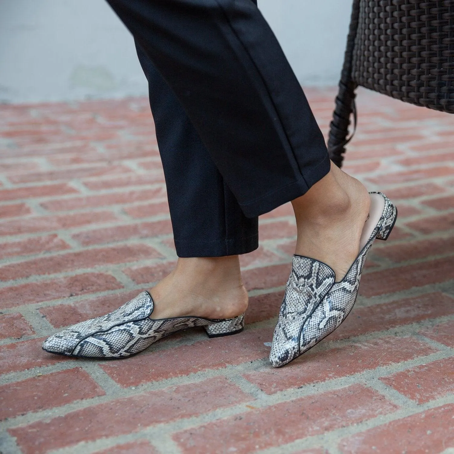 Python Pointed Loafer   Twiggy Strap