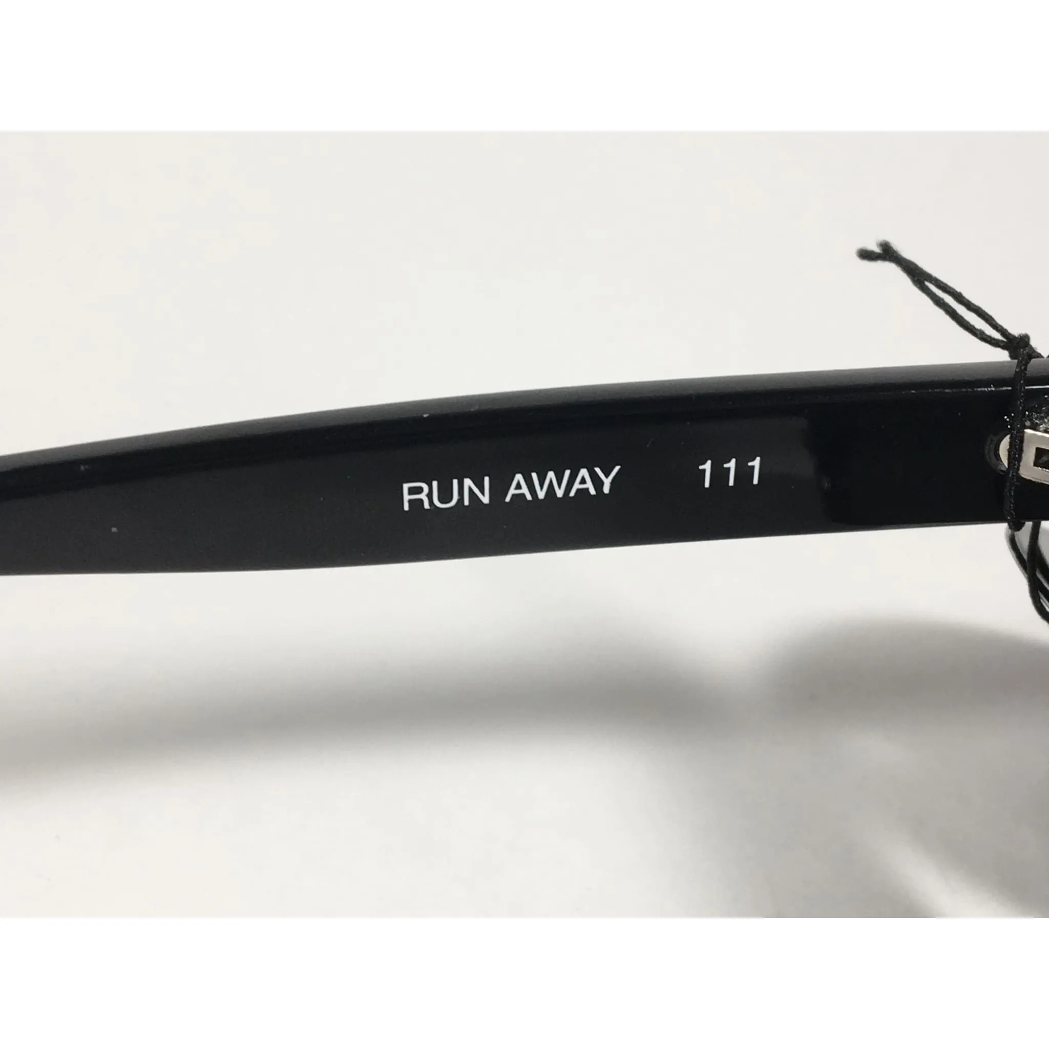 Quay Australia QW000296 BLK/SMK Run Away Flat Top Cat Eye Sunglasses Black Gloss Frame Gray Smoke Lenses