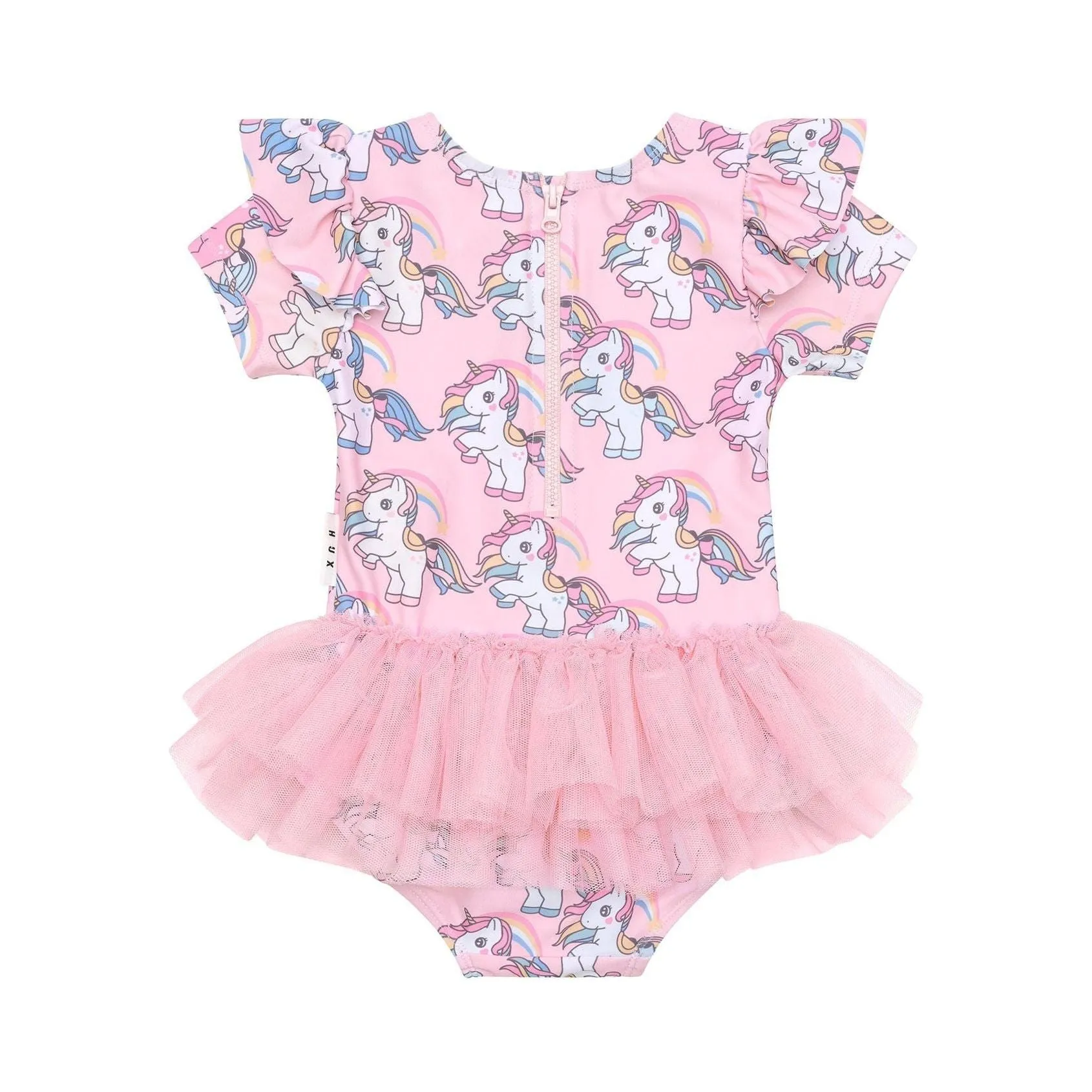 Rainbow Unicorn Frill Ballet Swimsuit