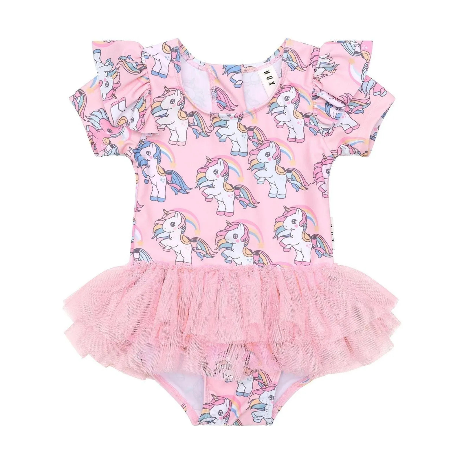 Rainbow Unicorn Frill Ballet Swimsuit