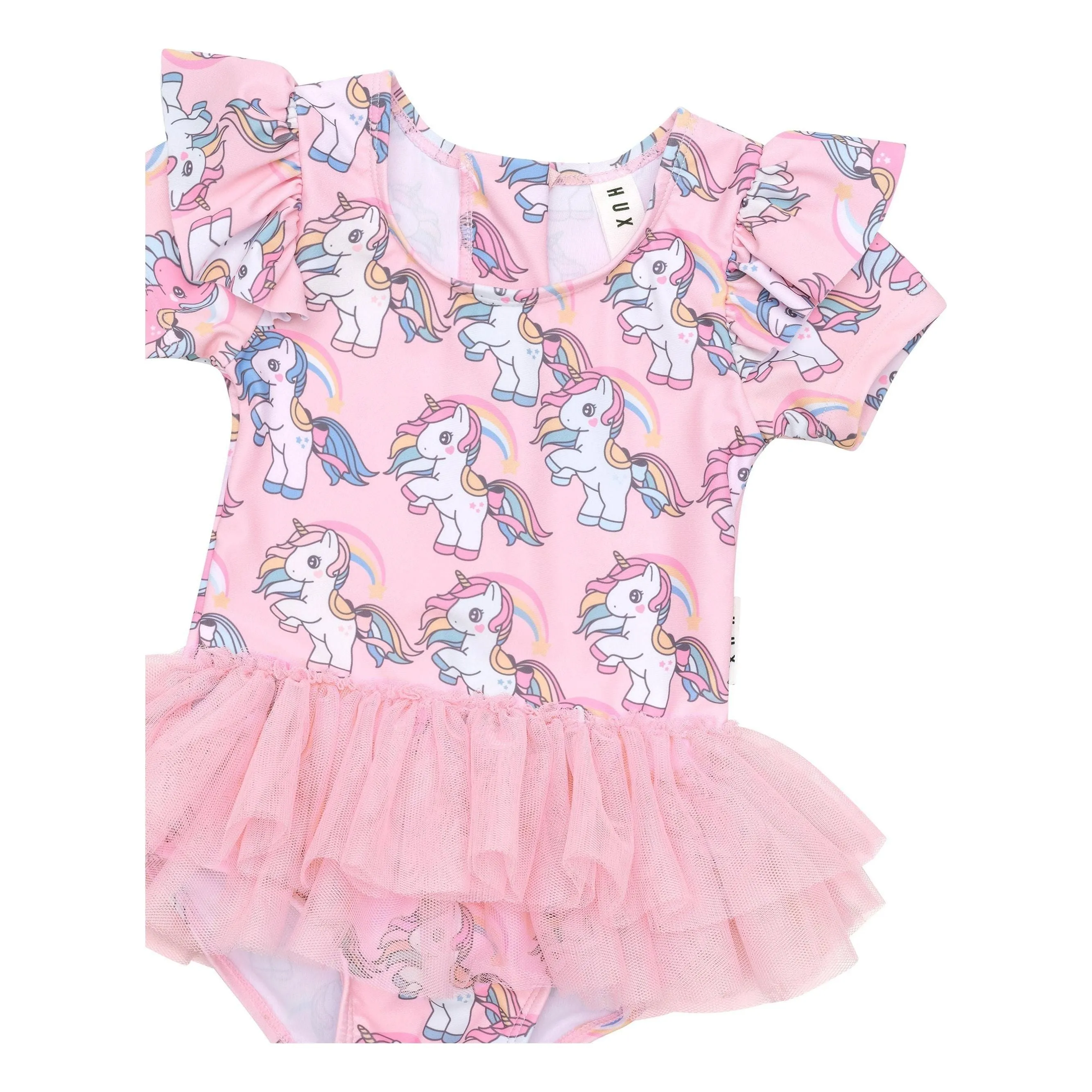 Rainbow Unicorn Frill Ballet Swimsuit
