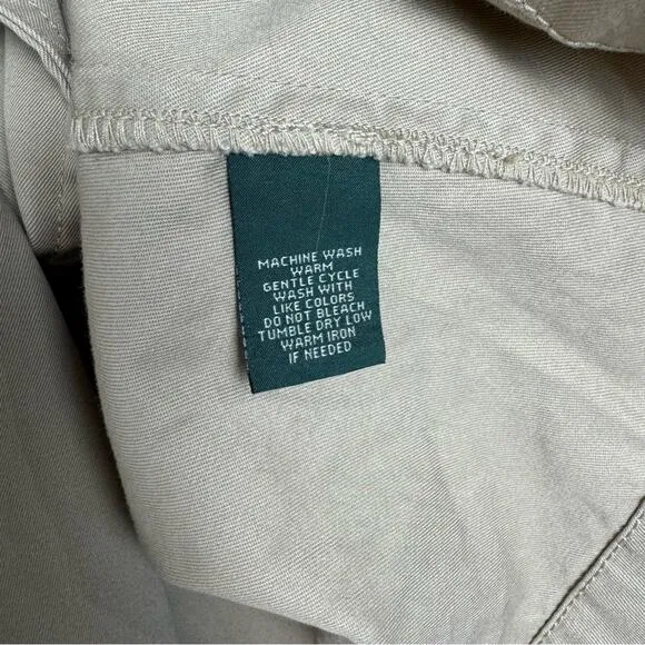Ralph Lauren Utility Jacket Women’s Size Large Cotton Stretch Pointed Collar