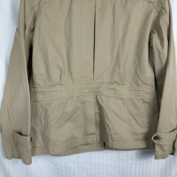 Ralph Lauren Utility Jacket Women’s Size Large Cotton Stretch Pointed Collar