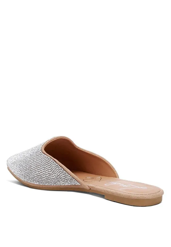 Rayen Rhinestones Embellished Mules Sandles