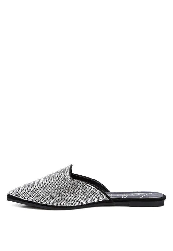 Rayen Rhinestones Embellished Mules Sandles