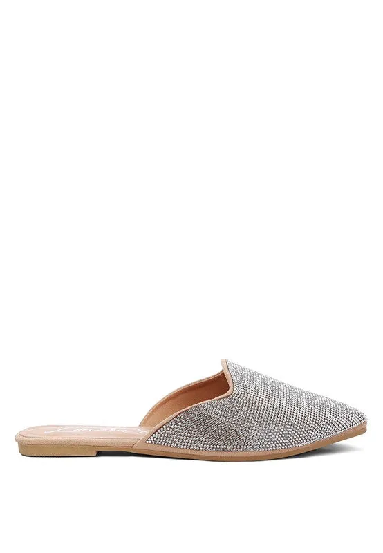 Rayen Rhinestones Embellished Mules Sandles