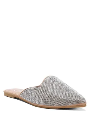 Rayen Rhinestones Embellished Mules Sandles