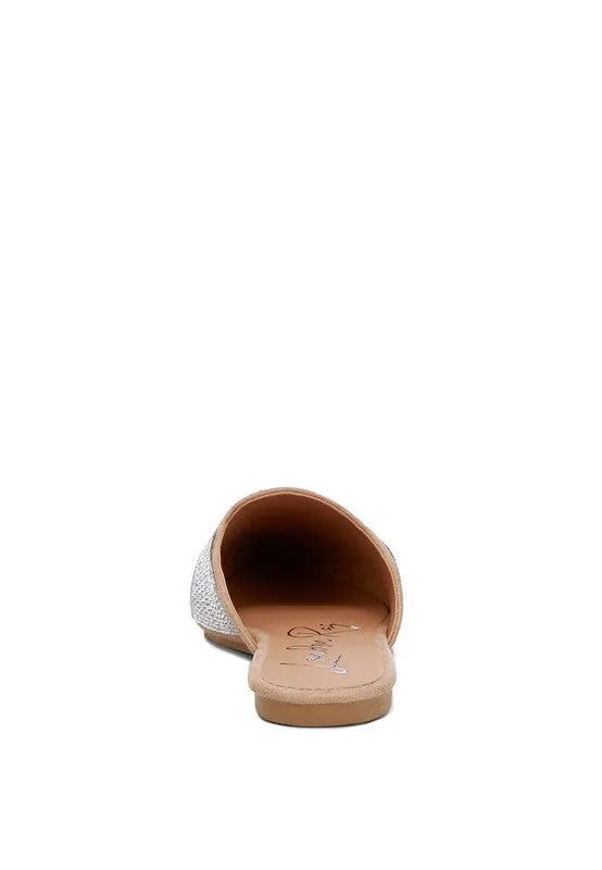 Rayen Rhinestones Embellished Mules Sandles