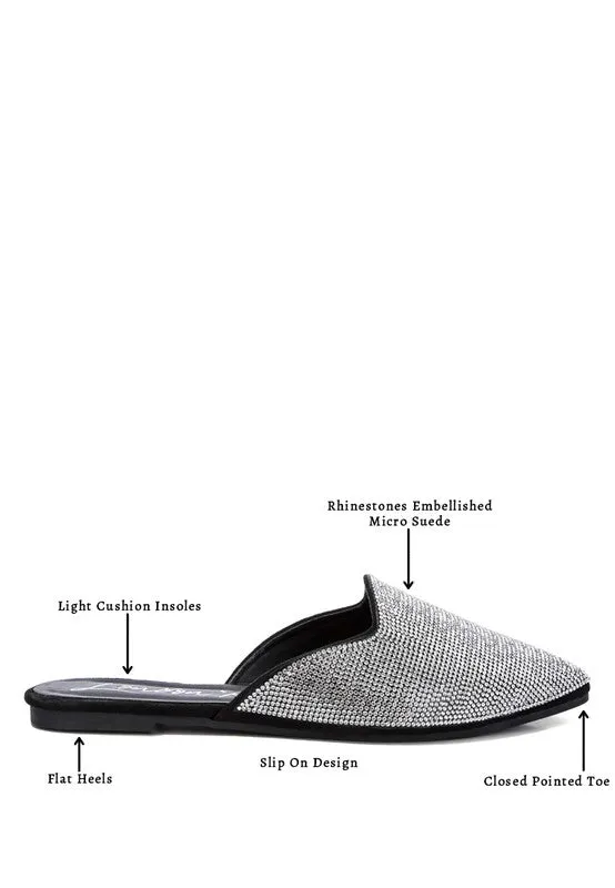 Rayen Rhinestones Embellished Mules Sandles