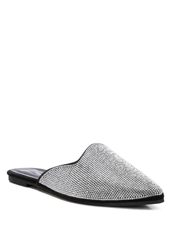 Rayen Rhinestones Embellished Mules Sandles