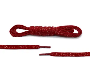 Red/White Ink Splatter Laces