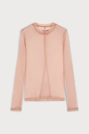 ROSE PETAL SHEER LONG SLEEVE TOP