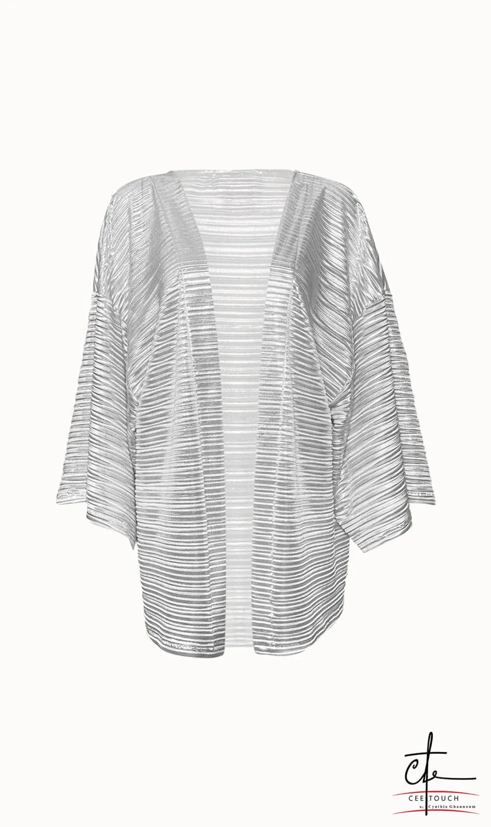 Silver Pearl Tunic Length Kimono