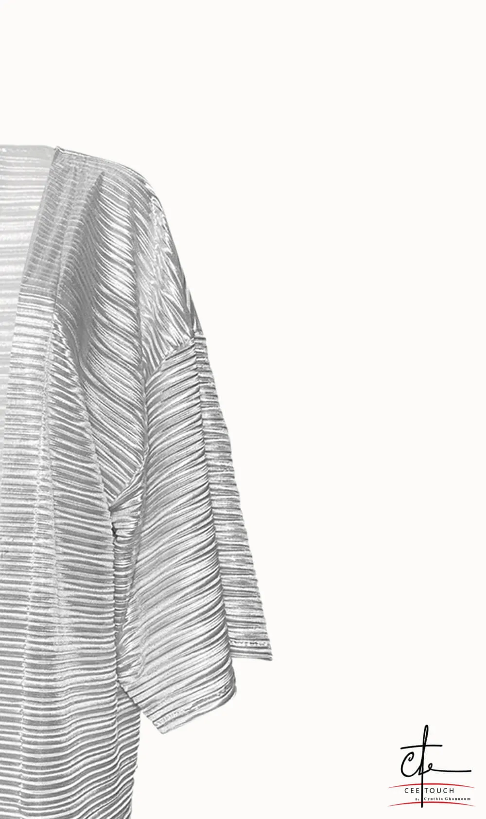 Silver Pearl Tunic Length Kimono