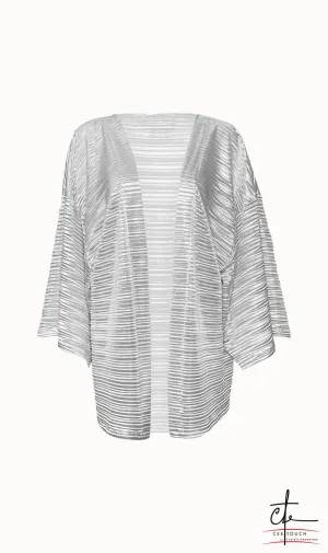 Silver Pearl Tunic Length Kimono