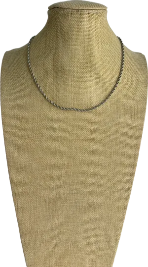 Silver Rope Chain Necklace