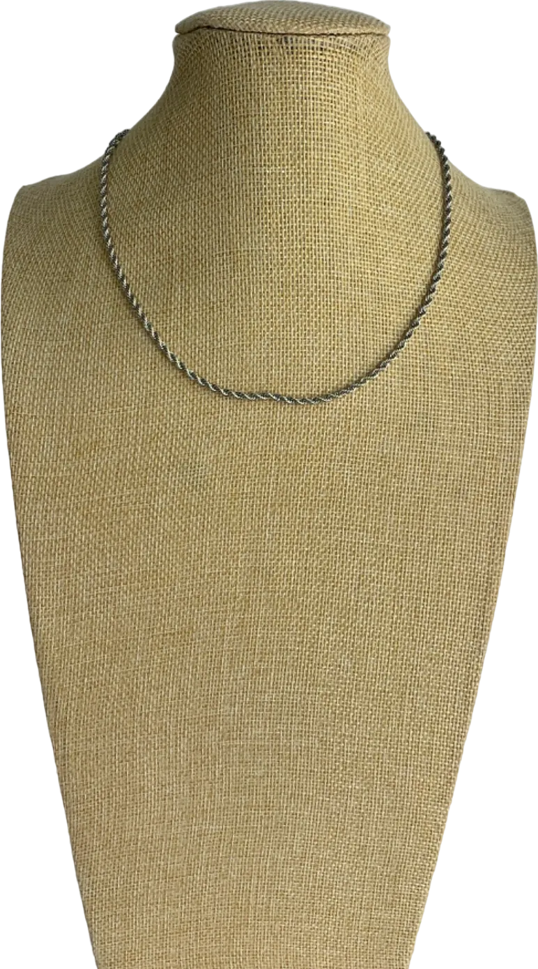 Silver Rope Chain Necklace