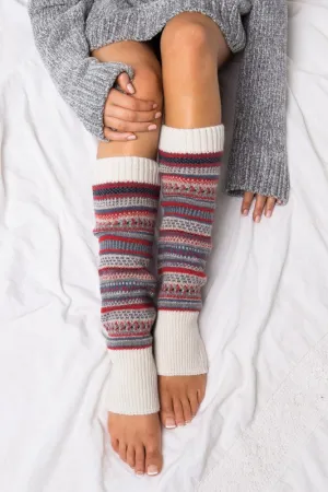Soft Spun Acrylic Fair Isle Leg Warmers