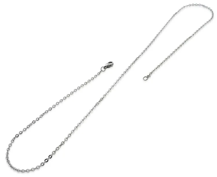 Stainless Steel 24" Flat Rollo Chain Necklace 2.0 MM