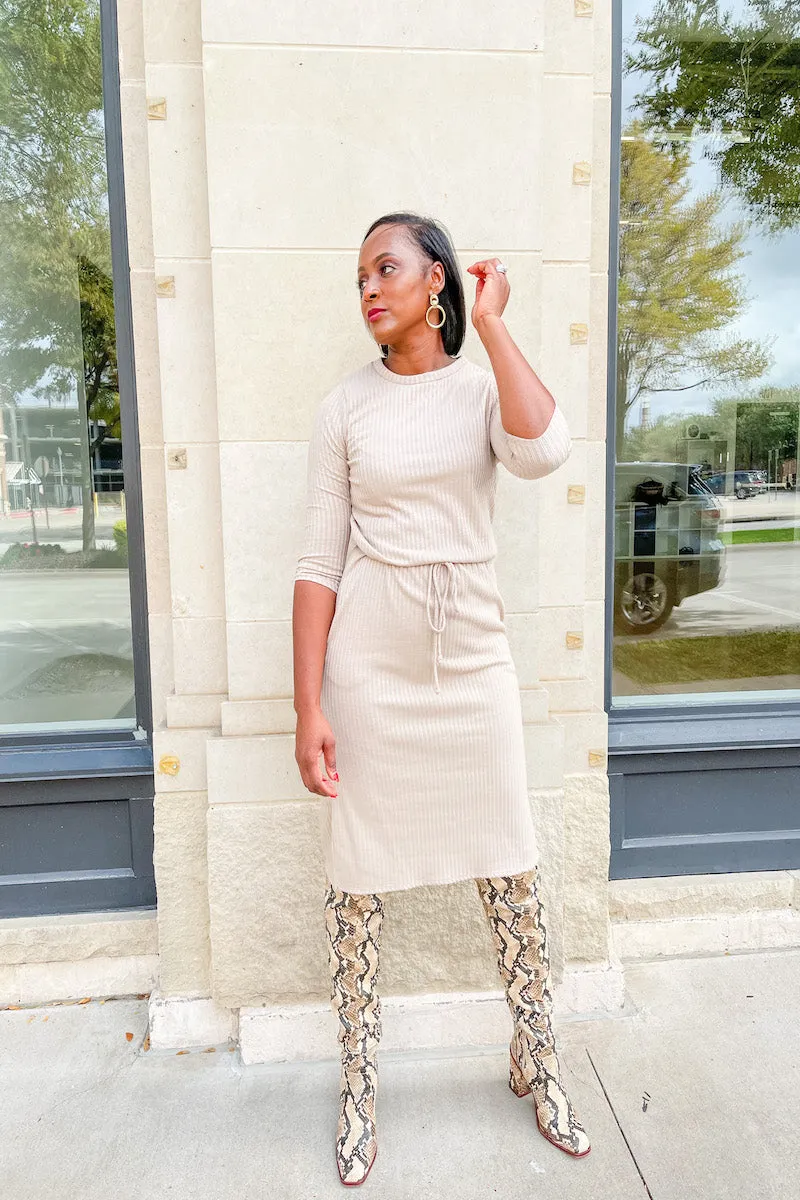 Stella Dress (Taupe)