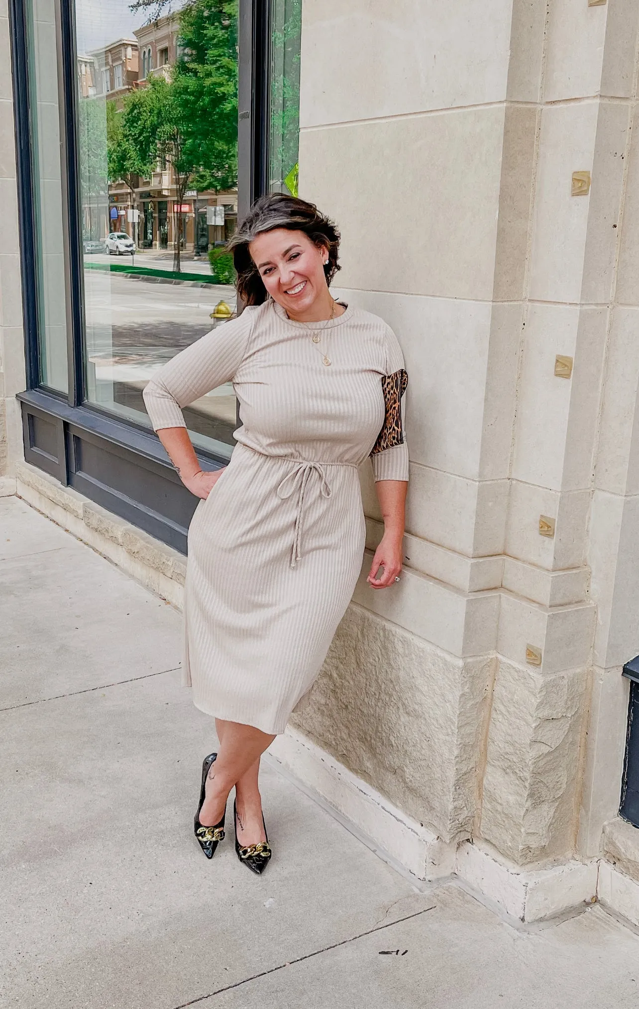 Stella Dress (Taupe)
