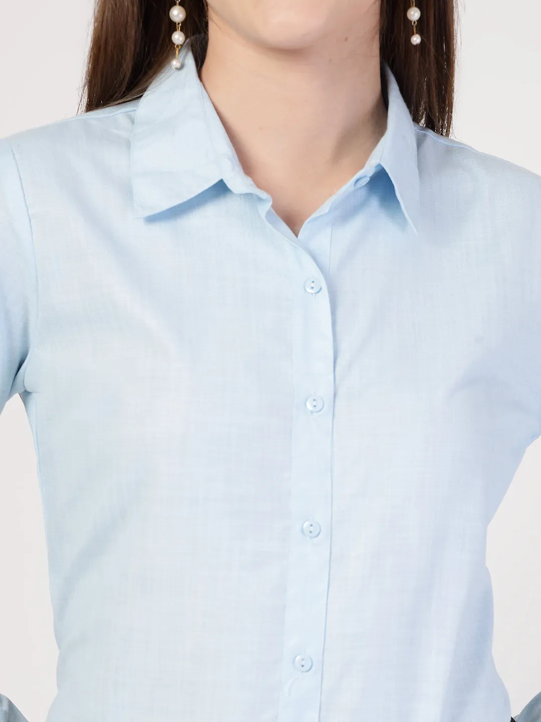 Style Quotient Women Blue Formal Shirt