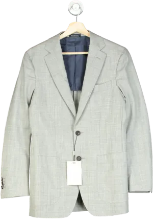 SuitSupply Light Grey Havana Patch Blazer Slim UK 44