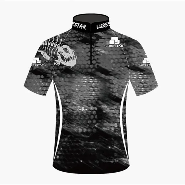 Summer Mens Fishing Clothes Ice Silk Sunscreen Breathable Quick Dry Long Short Sleeve Fishing Shirt Outdoor Sea Fishing Clothing